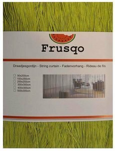 Frusqo draadjesgordijn olijfgroen 90x200cm
